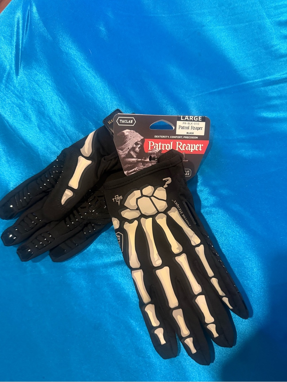 Men's Black Skeleton Tactical Gloves - Large (G2)